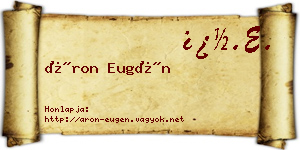 Áron Eugén névjegykártya